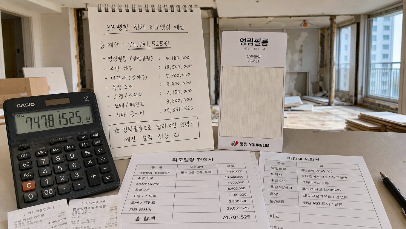 아파트 풀인테리어 비용과 시공 과정