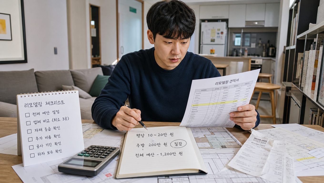 아파트 리모델링 비용 절감 체크리스트