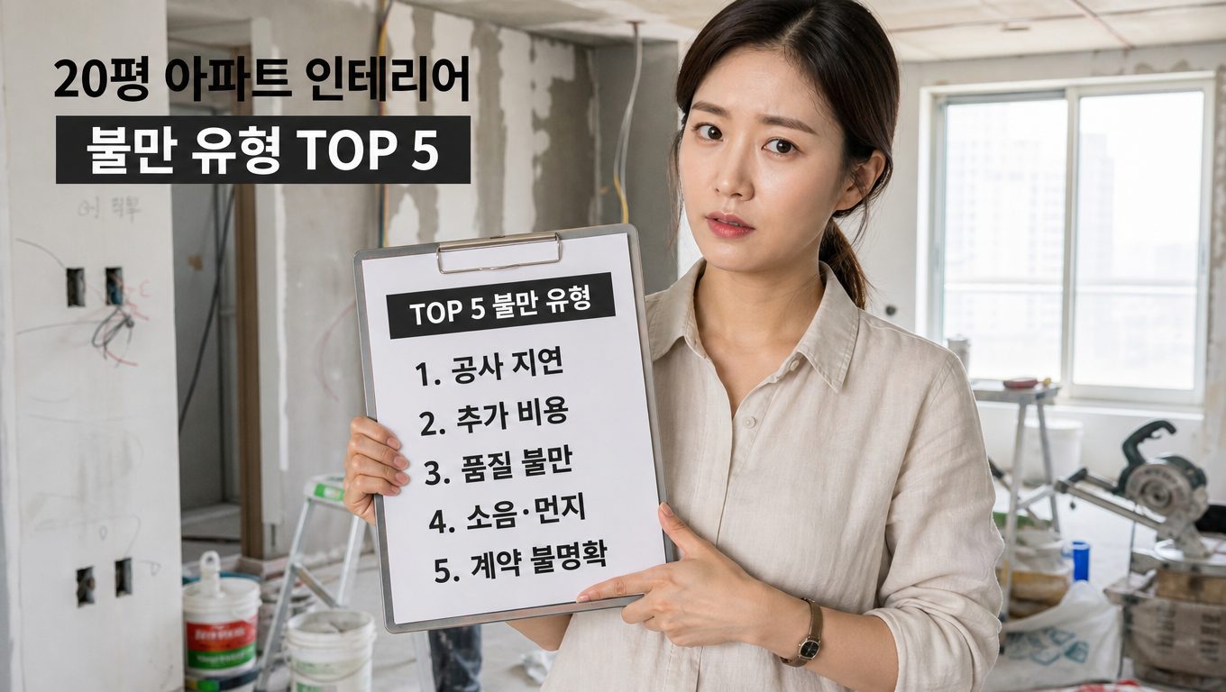 아파트 인테리어 후기에서 자주 언급되는 불만 유형 TOP 5
