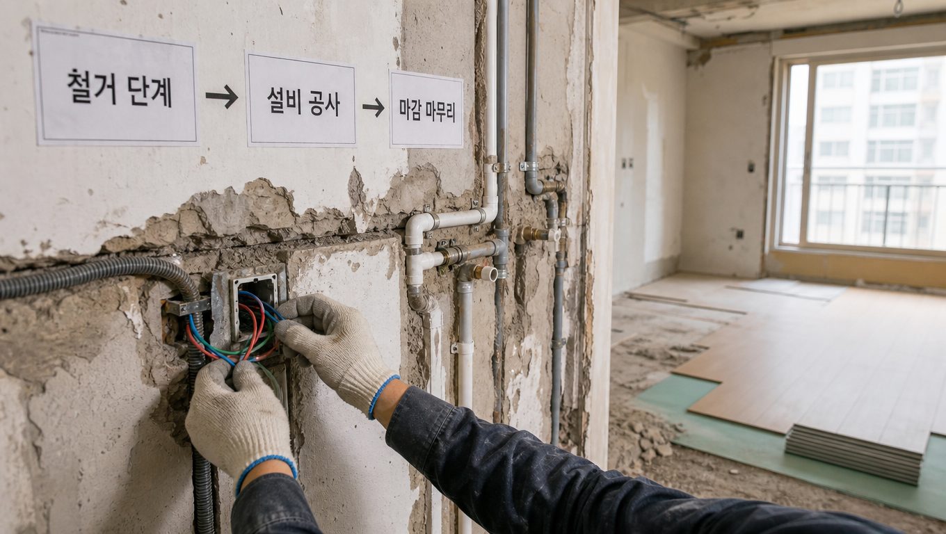 아파트 풀인테리어 시공 순서와 공정별 특징