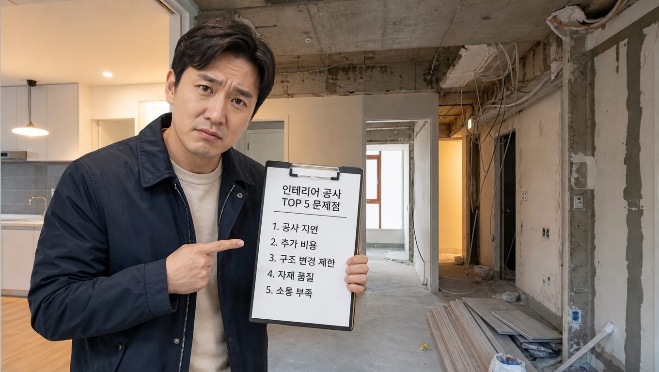 아파트 인테리어 후기에서 자주 언급되는 불만 유형 TOP 5