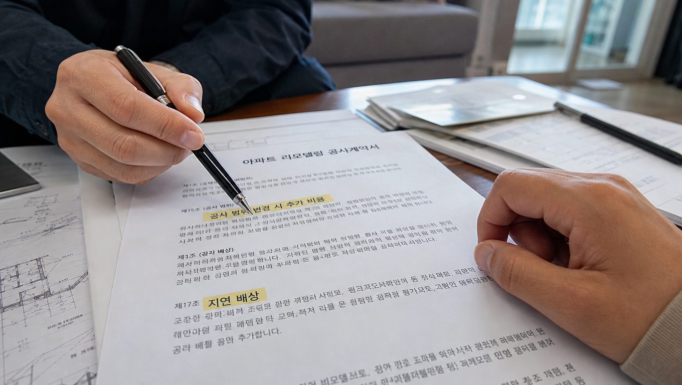 아파트 리모델링 계약 특약 에 반드시 넣어야 할 특약 조항