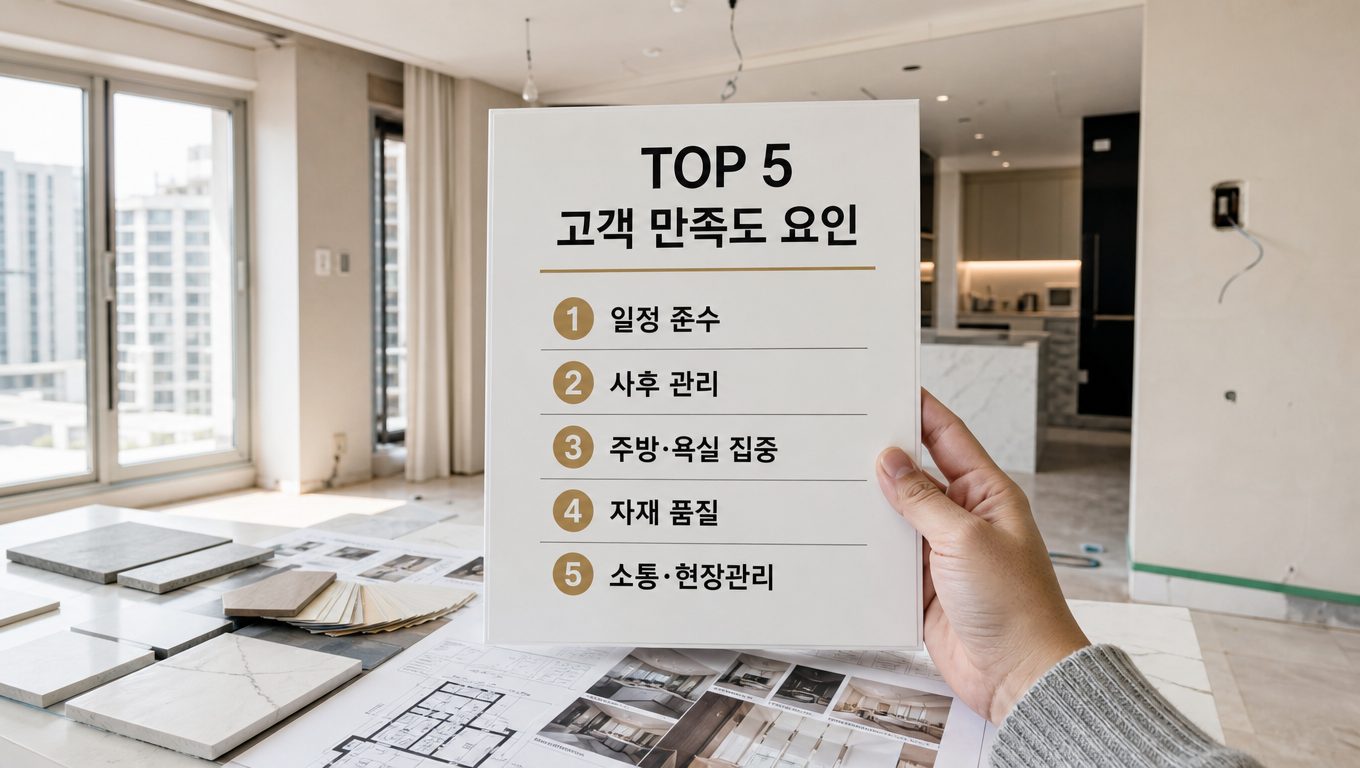아파트 인테리어 후기 만족 요인 TOP 5