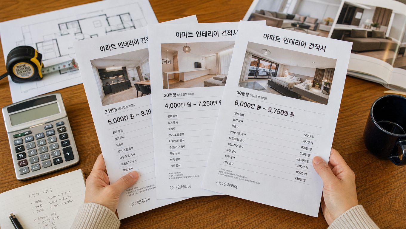 아파트 인테리어견적 받는 방법과 실제 비용 구성