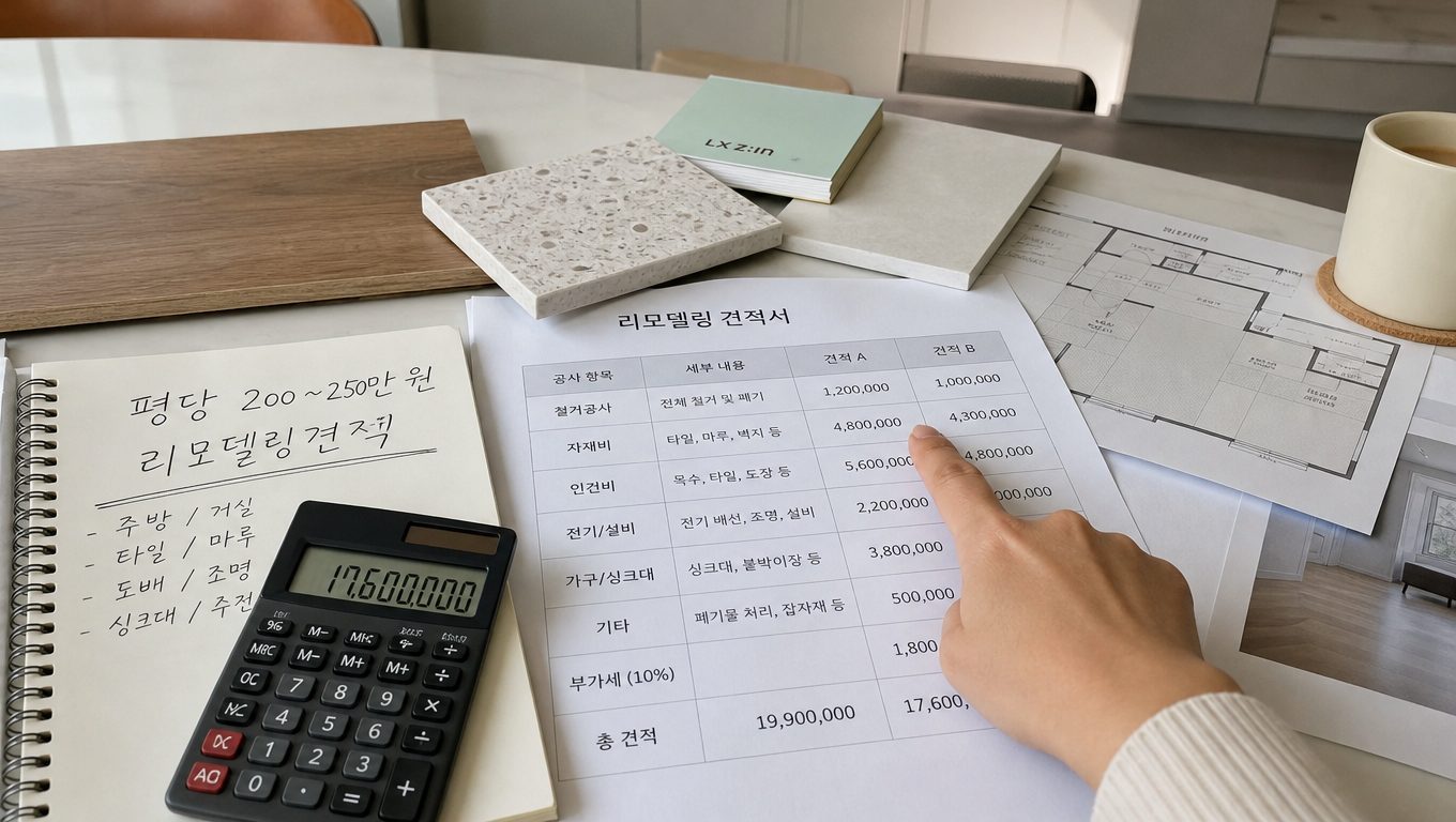 리모델링가격과 리모델링견적 받을 때 주의점