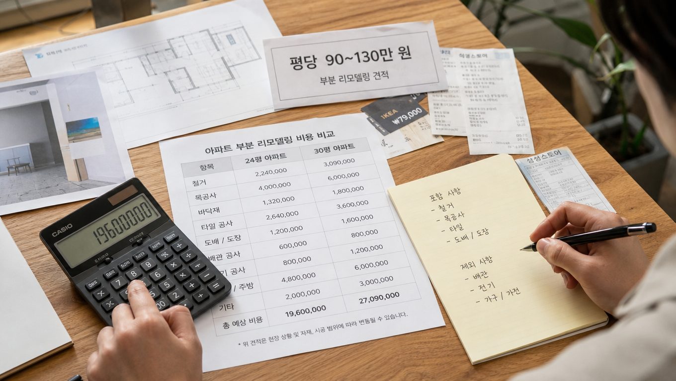 부분리모델링 견적 확인과 업체 선택 시 반드시 챙겨야 할 점