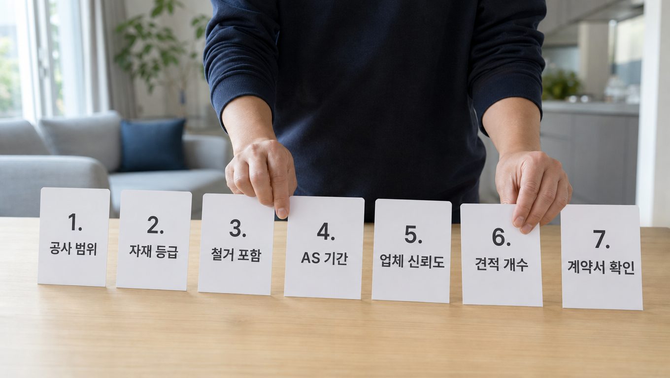 아파트 인테리어 견적 비교할 때 확인해야 할 항목 Top 7